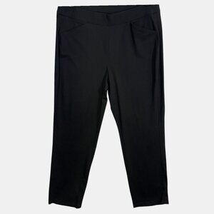 Chico’s Travelers 14 Ankle Black Stretch Pants Pull-On Slim Office Work Capsule